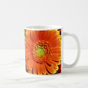Mug de café orange Gerbera Daisy