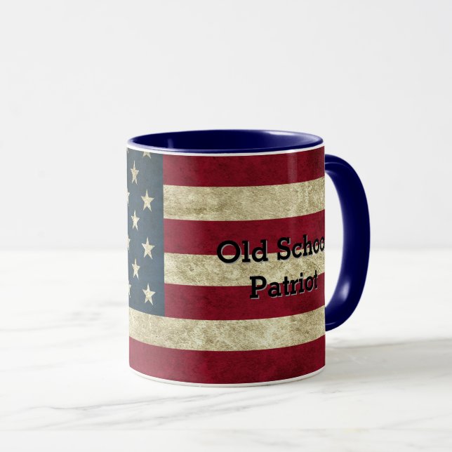 Mug de café patriotique avec drapeau américain (Devant droit)