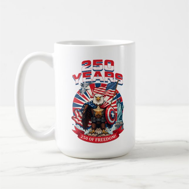 Mug de café patriotique des années de liberté (Gauche)