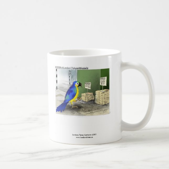 Mug de café perroquet amusant "Fixations de salle  (Droite)