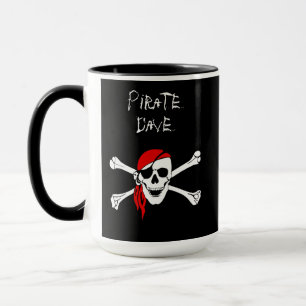 Mug de café personnalisé avec crâne de pirate et o