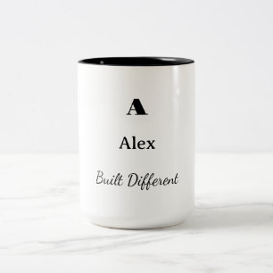 Mug de café personnalisé avec initiale fait différ