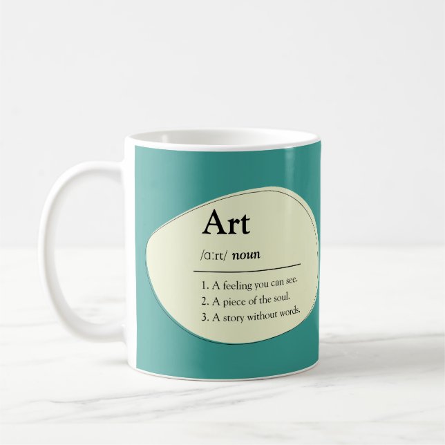 Mug de café personnalisé de style dictionnaire d'a (Gauche)