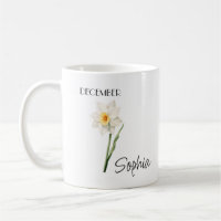 Mug de café personnalisé Fleur de décembre
