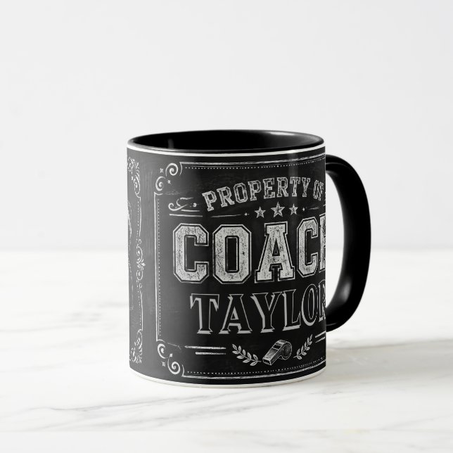 Mug de café personnalisé pour enseignant – Proprié (Devant droit)