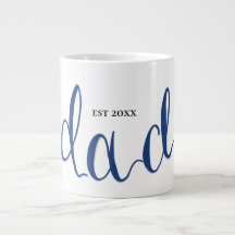 Mug de café personnalisé pour papa avec calligraph