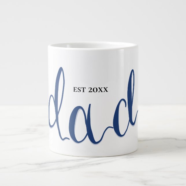 Mug de café personnalisé pour papa avec calligraph (Devant)