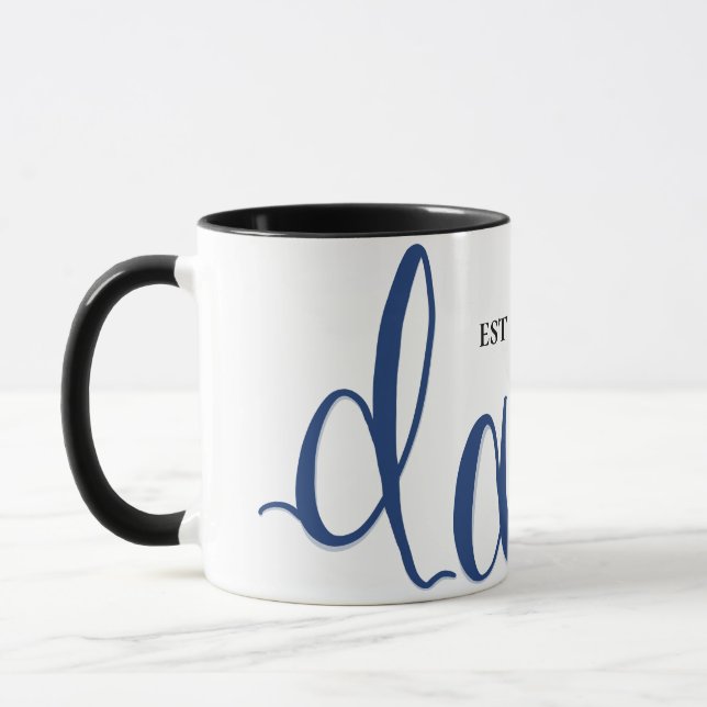 Mug de café personnalisé pour papa avec calligraph (Gauche)