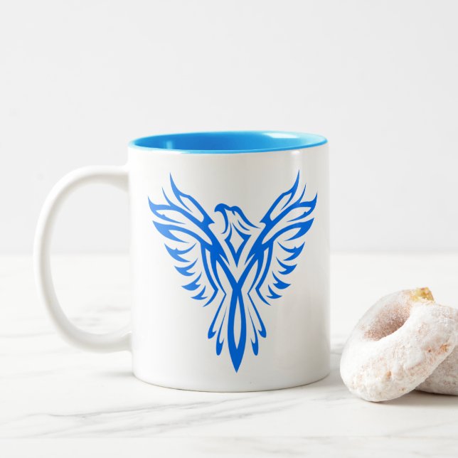 Mug de café Phoenix bleu (Avec donut)
