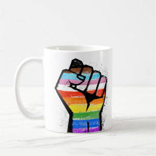 MUG DE CAFE POING FIERTE PROGRES LGBTQ