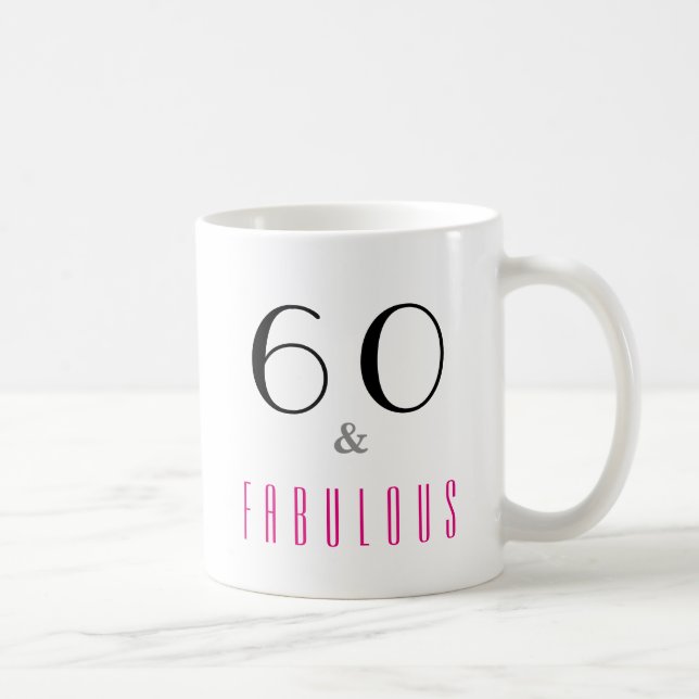 Mug de café pour 60 ans et merveilleux 60e anniver (Droite)