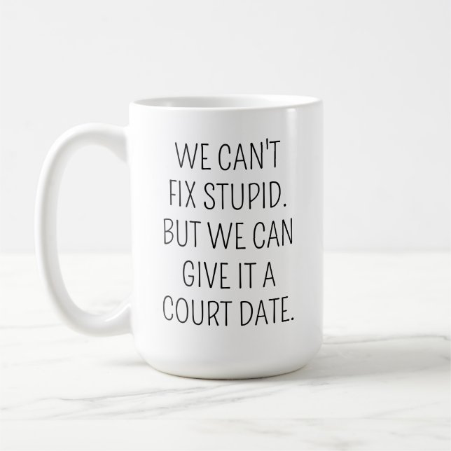 Mug de café pour avocat drôle, Impossible de répar (Gauche)