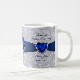 Mug de café pour les 45 ans de mariage en Damas bo