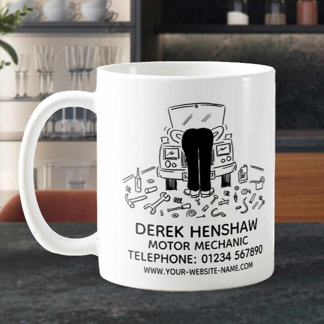 Mug de café promotionnel pour mécanicien automobil (Créateur téléchargé)