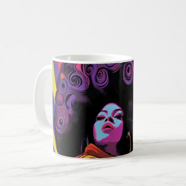 Mug de café rétro super (Devant gauche)