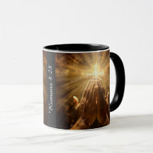 Mug de café, "Romains 8:28" Christian