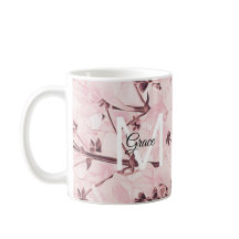 Mug de café Rose Monogramme