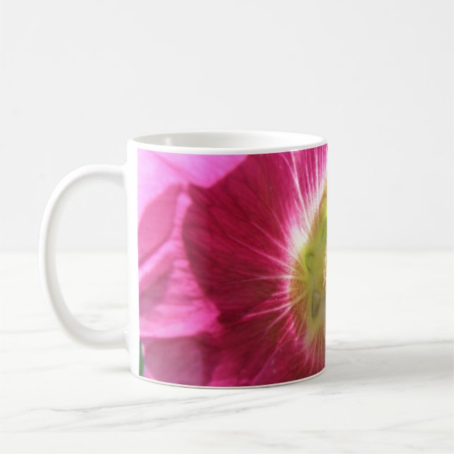 Mug de café rose profond Hollyhock (Gauche)