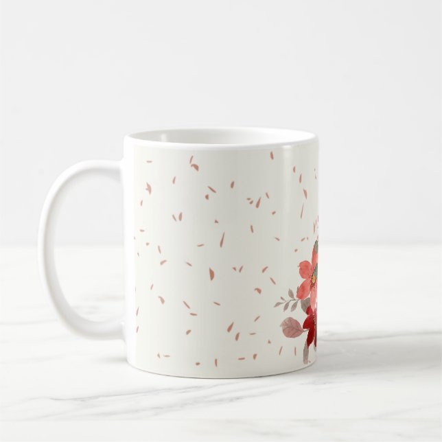 Mug de café rouge (Gauche)
