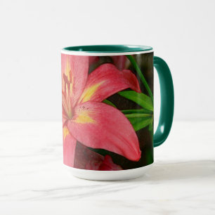 MUG DE CAFÉ ROUGE ET JAUNE JOURNAL