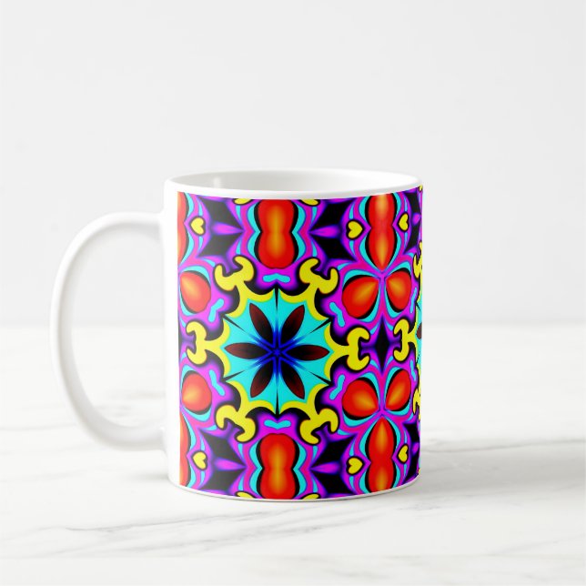 Mug de café rouge jaune (Gauche)