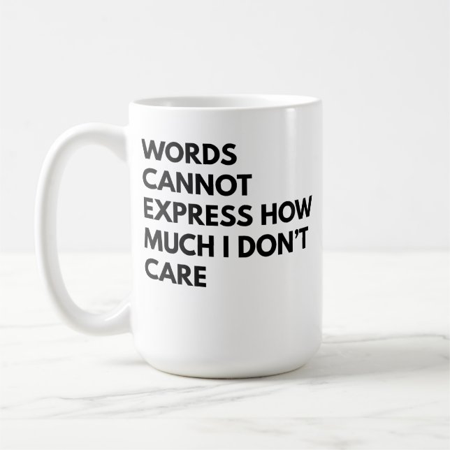 Mug de café sarcastique et drôle pour les travaill (Gauche)