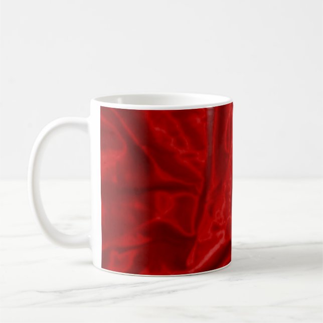 Mug de café satiné rouge (Gauche)