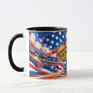 Mug de café squelette de baseball américain drôle