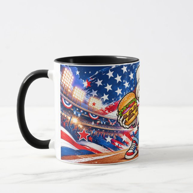 Mug de café squelette de baseball américain drôle  (Gauche)