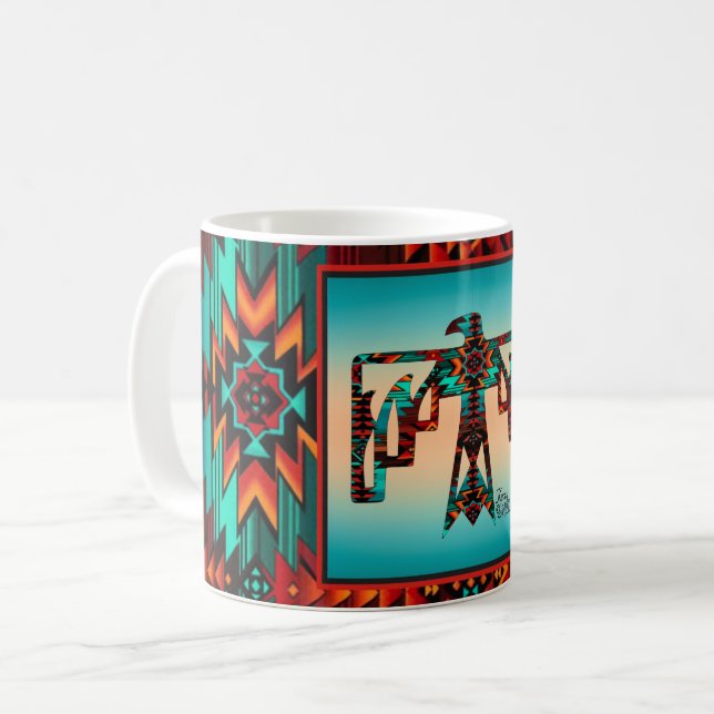 Mug de café tribal Thunderbird (Devant gauche)