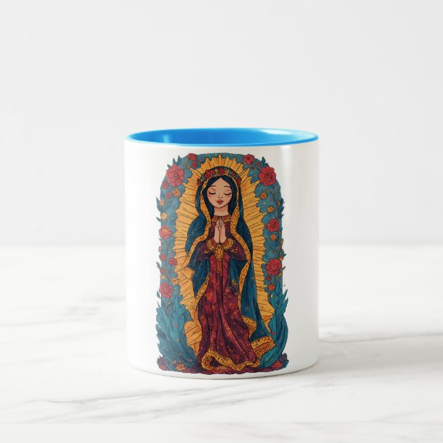 Mug de café Vierge de Guadalupe mignonne (Centre)