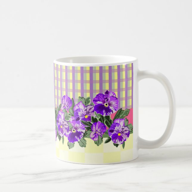 Mug de café vintage Pansy (Droite)
