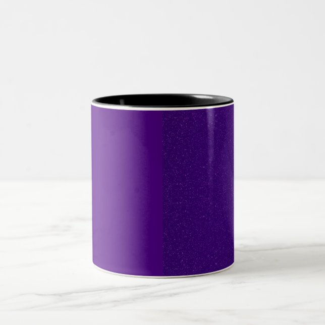 Mug de café violet à deux tons - Personnalisable (Centre)