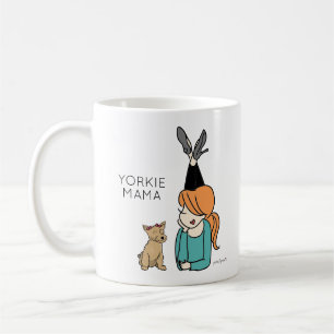 Mug de café Yorkie Mama personnalisé