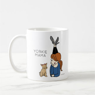 Mug de café Yorkie Mama personnalisé