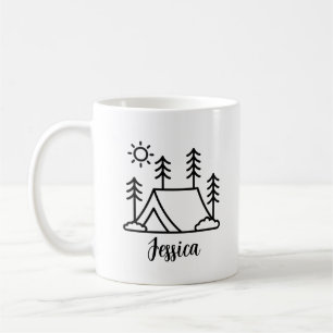 Mug de camp personnalisé, mug de feu de camp perso
