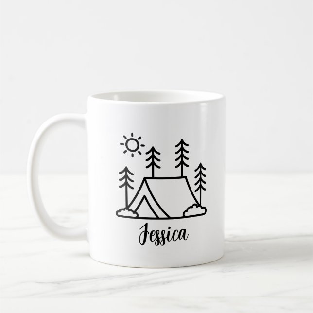 Mug de camp personnalisé, mug de feu de camp perso (Gauche)