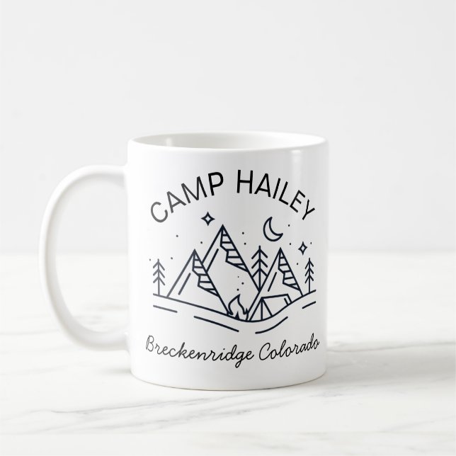 Mug de camp personnalisé, mug de feu de camp perso (Gauche)