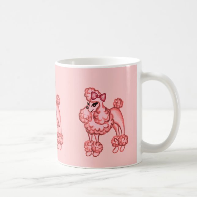 Mug de caniche rose (Droite)