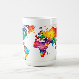 Mug de carte du monde Abstrait