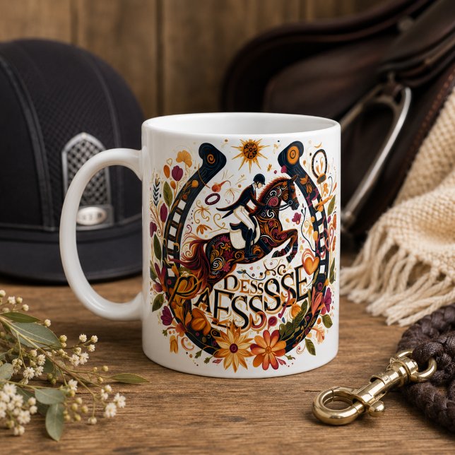 Mug de cavalier de dressage de cheval (Dressage Riding Rider Horse Mug)