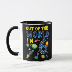 Mug De ce monde je suis 6 Space Rocket Anniversaire Pa