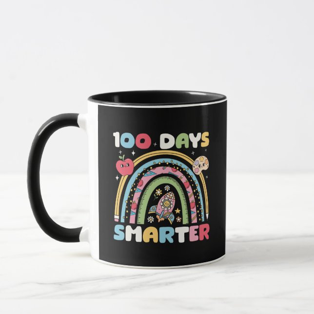 Mug de célébration de l'école arc-en-ciel 100 jour (Gauche)
