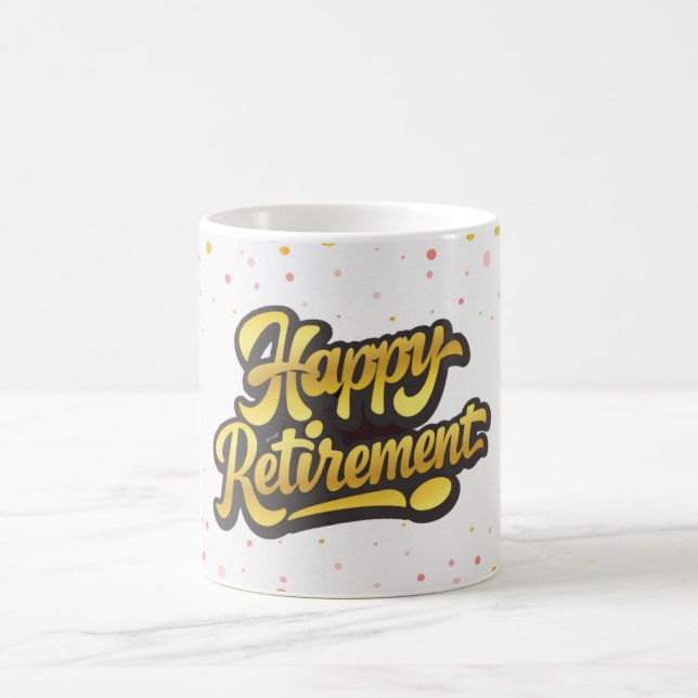 Mug de célébration de retraite heureuse (“Sip in style while celebrating your well-earned freedom!”)