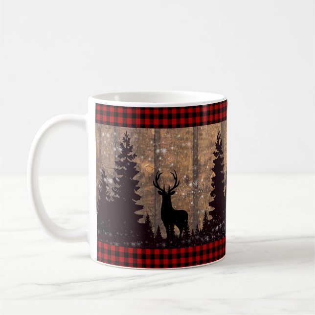 Mug de cerfs de bois rustique (Gauche)