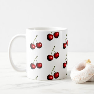Mug de cerises rouges sucrées