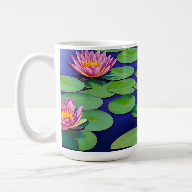 Mug De Charmantes Nappes D'Eau Rose (Gauche)