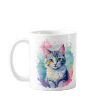 Mug de chat coloré