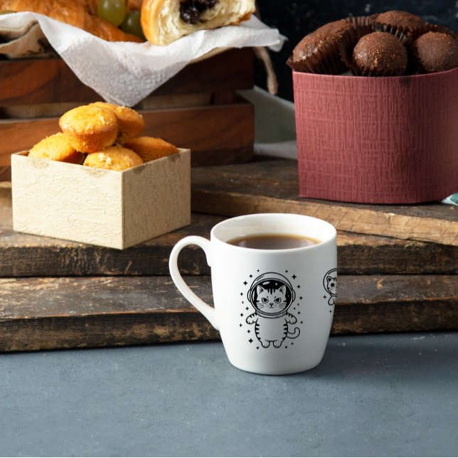 Mug de chat cosmique - Vibes de chat espace (Créateur téléchargé)
