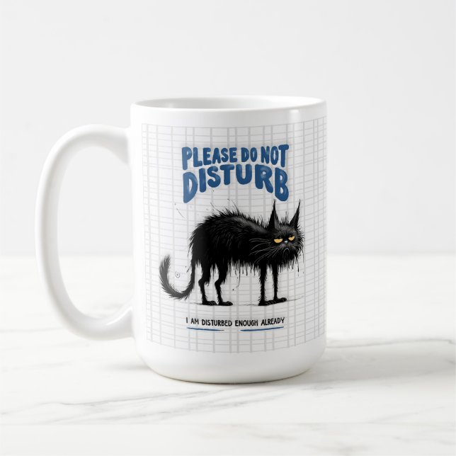 Mug de chat grumpy - S'Il Vous Plaît Ne Disturbez  (Gauche)